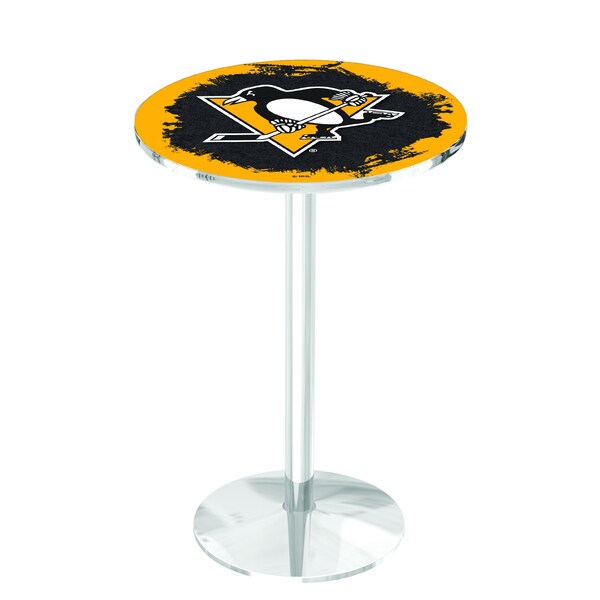 42" Chrome Pittsburgh Penguins Pub Table
